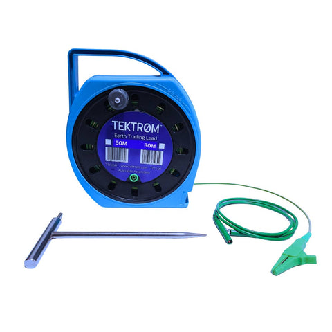 Trailing Earth Lead 50m with Earth Stake V2 - TEKTROM - EARTH-TTC050-V2