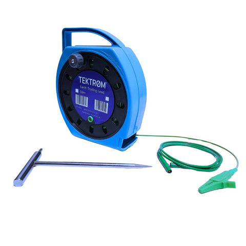 Trailing Earth Lead 50m with Earth Stake V2 - TEKTROM - EARTH-TTC050-V2