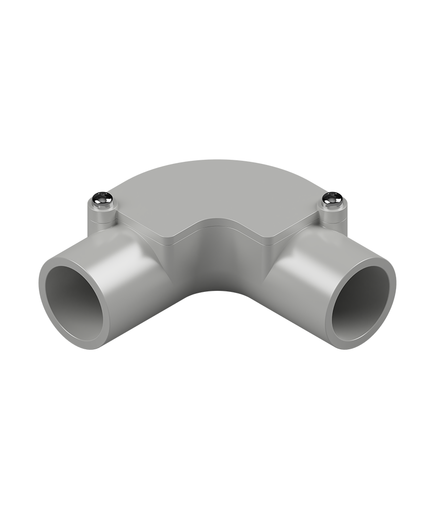 PVC - Inspection Elbow Grey 25 - ELB-25G/IN - ARCK Electrical Wholesale Supplies