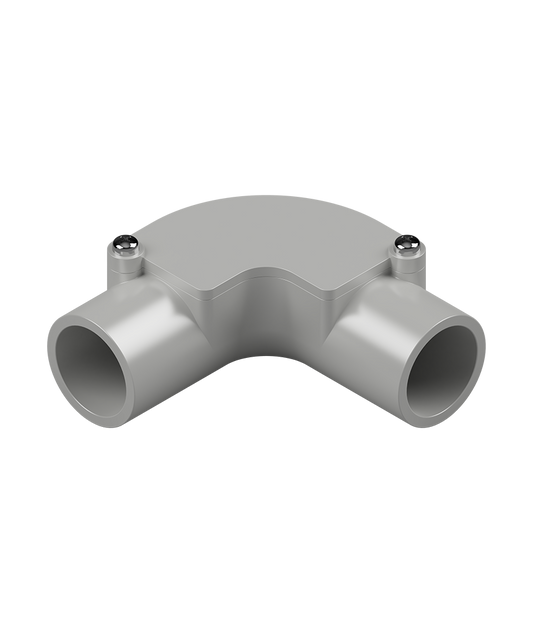 PVC - Inspection Elbow Grey 25 - ELB-25G/IN - ARCK Electrical Wholesale Supplies