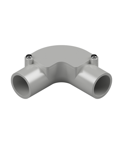 PVC - Inspection Elbow Grey 25 - ELB-25G/IN - ARCK Electrical Wholesale Supplies