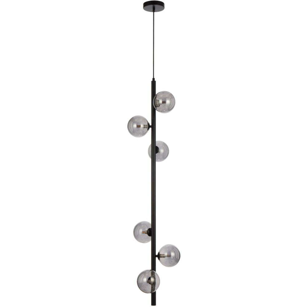 Elson 6 Light Pendant Black - ELSON PE06-BKSM