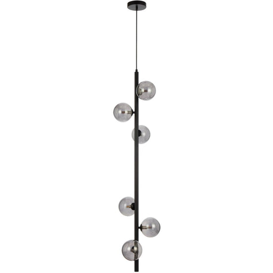 Elson 6 Light Pendant Black - ELSON PE06-BKSM