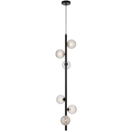 Elson 6 Light Pendant Black - ELSON PE06-BKCLP