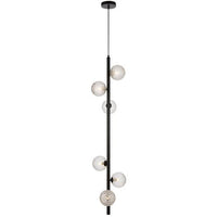 Elson 6 Light Pendant Black - ELSON PE06-BKCLP