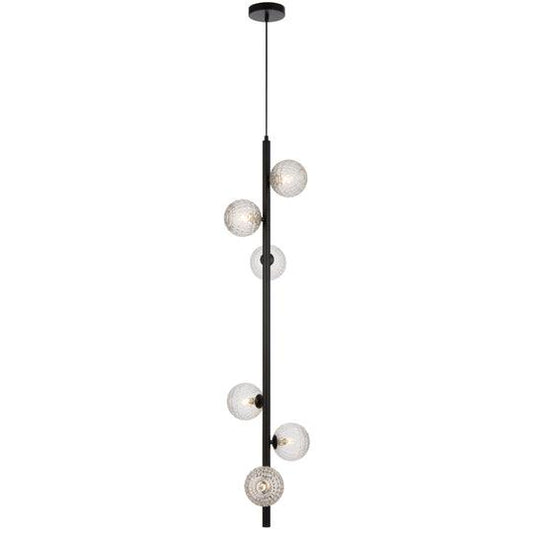 Elson 6 Light Pendant Black - ELSON PE06-BKCLP