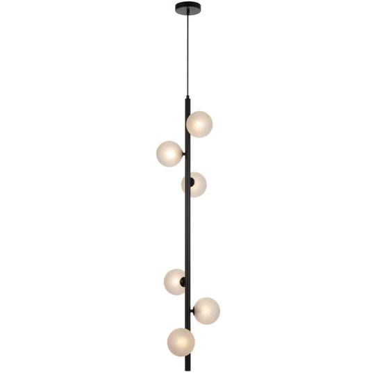 Elson 6 Light Pendant Black - ELSON PE06-BKFRT