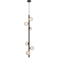 Elson 6 Light Pendant Black - ELSON PE06-BKFRT