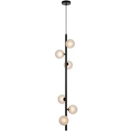 Elson 6 Light Pendant Black - ELSON PE06-BKFRT
