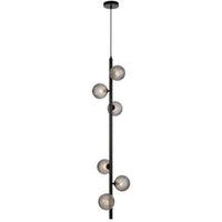 Elson 6 Light Pendant Black - Elson PE06-BKSMT