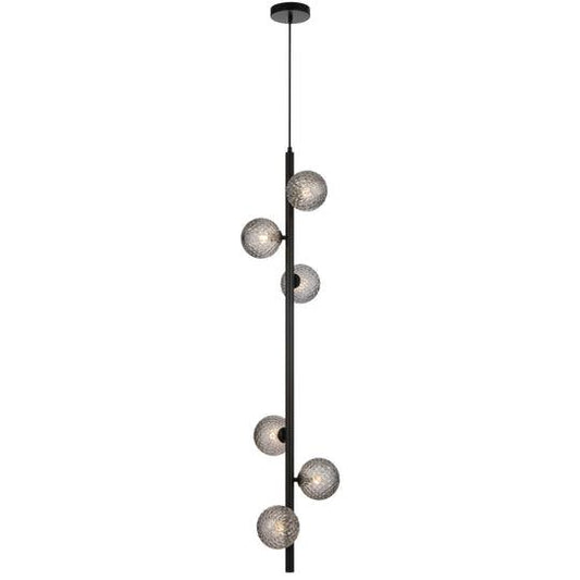 Elson 6 Light Pendant Black - Elson PE06-BKSMT