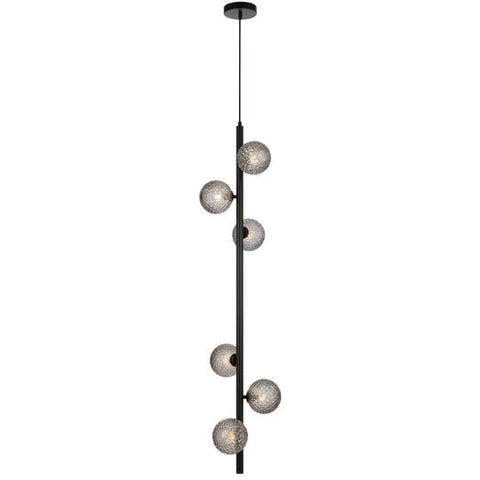 Elson 6 Light Pendant Black - Elson PE06-BKSMT