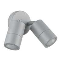 Fremantle 2 Light Adjustable Outdoor Wall Light Silver Grey - 206153