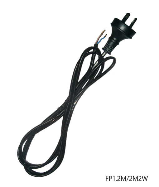 FLEX & PLUG 240V (for 12V) (1200mm) 2 WIRE (Black) - FP1.2M2W
