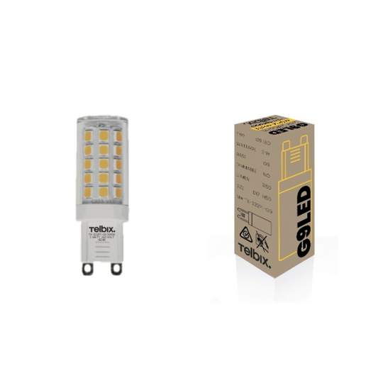 Telbix LED Globe G9 240V 3W White Polycarbonate 3000K - G G93W32-830