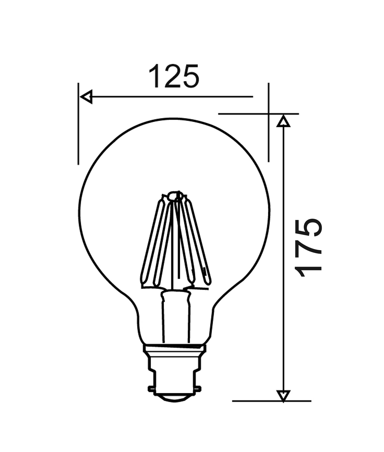 CLA Lighting G125 LED Filament - CF24DIM