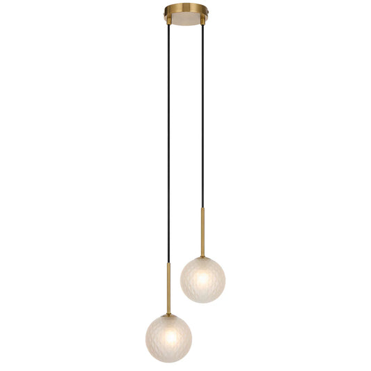 GASTON 2 LIGHT PENDANT ANTIQUE GOLD - GASTON PE2-AGFRT