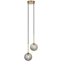 GASTON 2 LIGHT PENDANT ANTIQUE GOLD - GASTON PE2-AGSMT