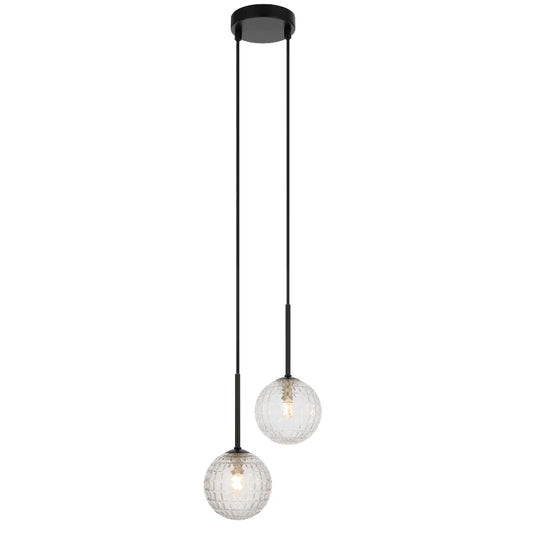 GASTON 2 LIGHT PENDANT BLACK - GASTON PE2-BKCLP