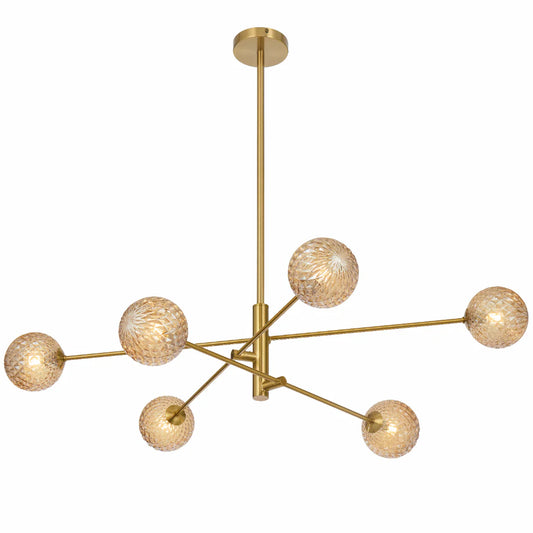 GASTON 6 LIGHT PENDANT ANTIQUE GOLD - GASTON PE6-AGAMT