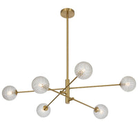GASTON 6 LIGHT PENDANT ANTIQUE GOLD - GASTON PE6-AGCLP
