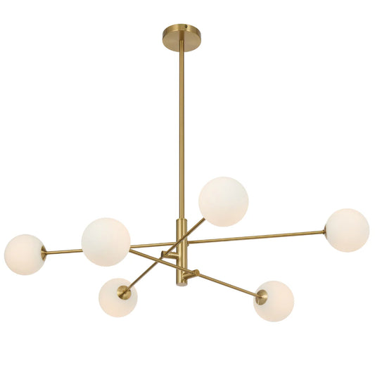 GASTON 6 LIGHT PENDANT ANTIQUE GOLD - GASTON PE6-AGOM