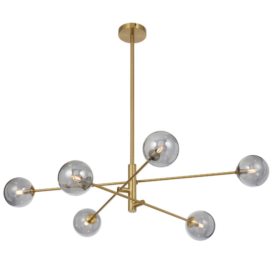 GASTON 6 LIGHT PENDANT ANTIQUE GOLD - GASTON PE6-AGSM