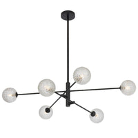 GASTON 6 LIGHT PENDANT BLACK - GASTON PE6-BKCLP