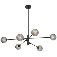 GASTON 6 LIGHT PENDANT BLACK - GASTON PE6-BKSMT