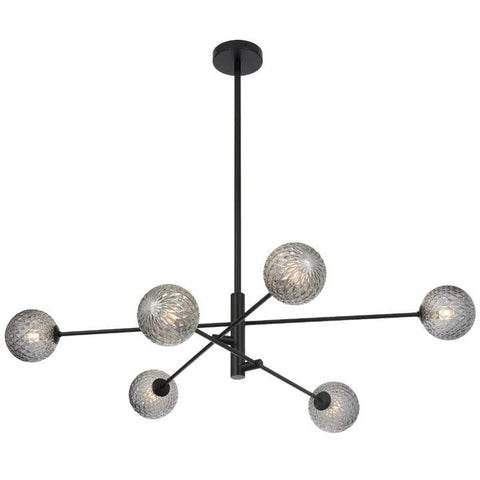 GASTON 6 LIGHT PENDANT BLACK - GASTON PE6-BKSMT