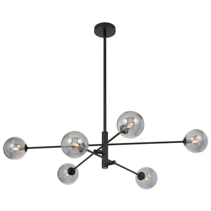 GASTON 6 LIGHT PENDANT BLACK - GASTON PE6-BKSM