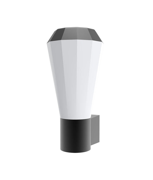 WALL S/M 20W TAPERED Dark Grey 3K IP54 Opal Diff 580 Lm - GEB1