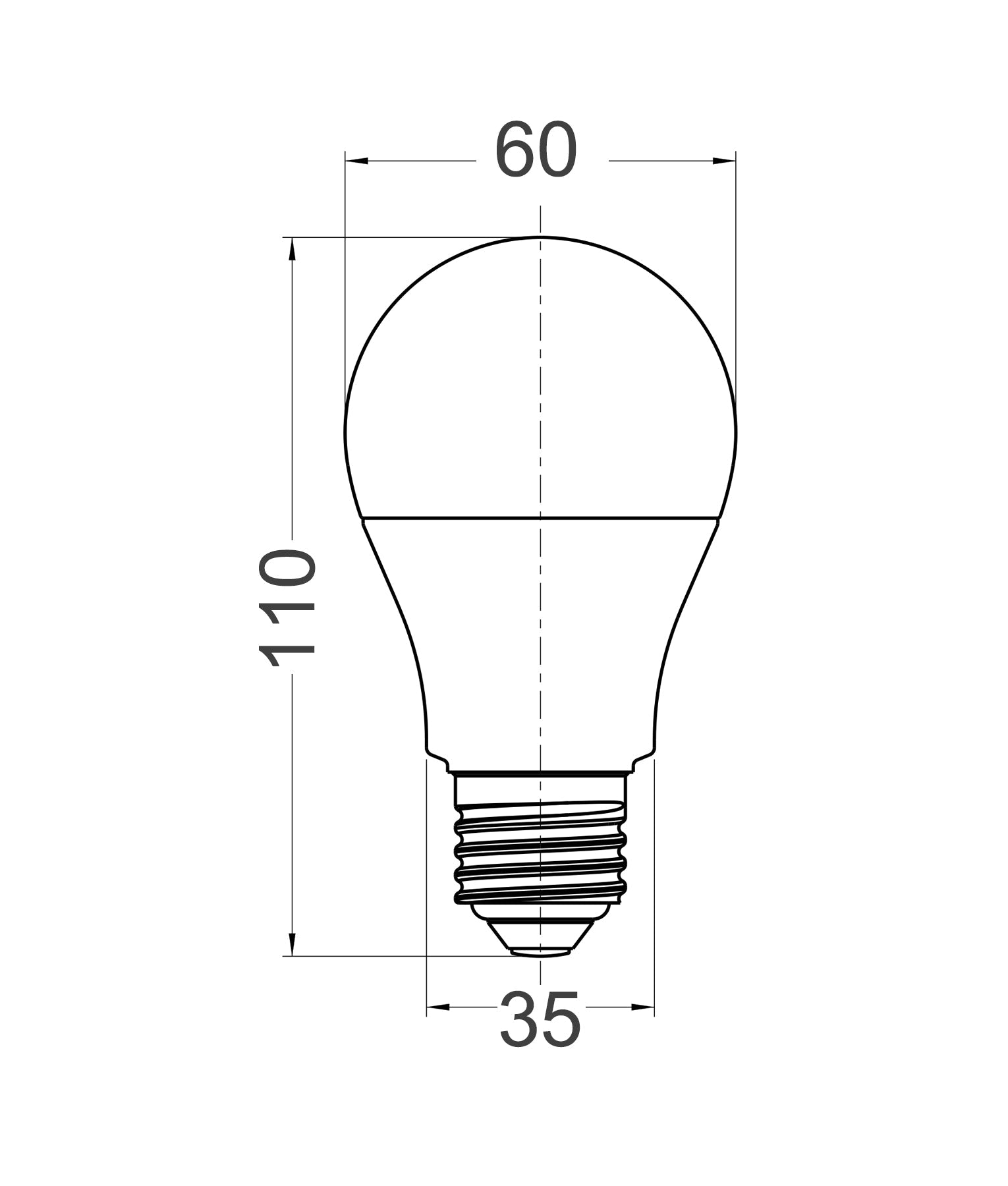 GLOBE LED ES GLS 13W 3000K FR 1055 Lm - GLS21B