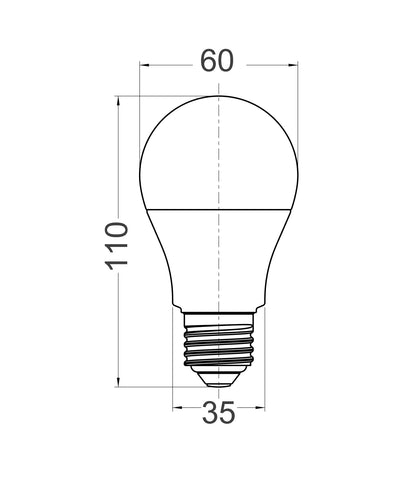 GLOBE LED ES GLS 13W 3000K FR 1055 Lm - GLS21B