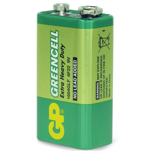 GP Greencell 9 Volt Extra Heav - GP1604G - ARCK Electrical Wholesale Supplies