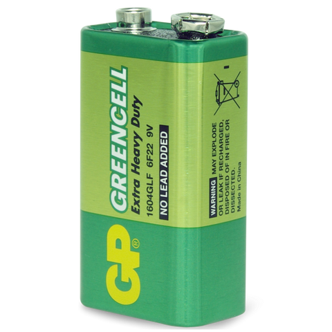 GP Greencell 9 Volt Extra Heav - GP1604G - ARCK Electrical Wholesale Supplies