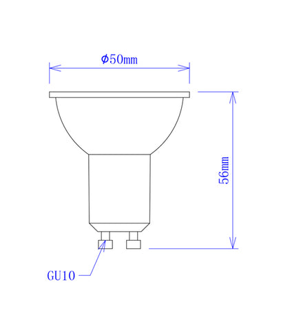 GLOBE LED AC GU10 5W 50 LM- GU10B01A - GU10R01A