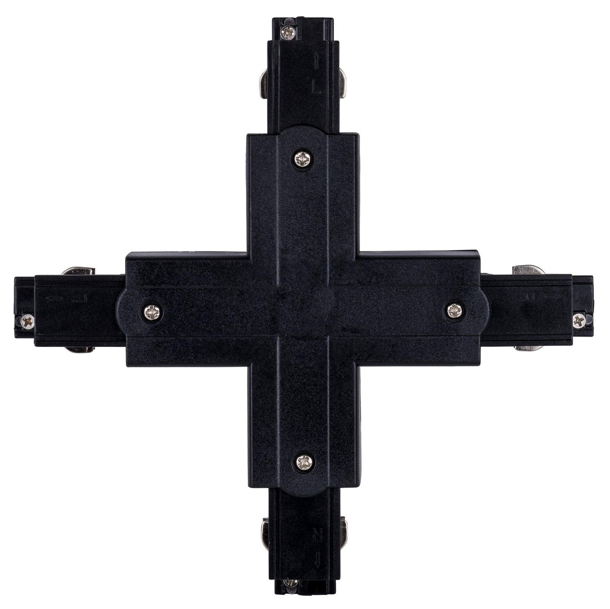 Three Circuit Track X-shape Connector Black - HCP-102300-XSC