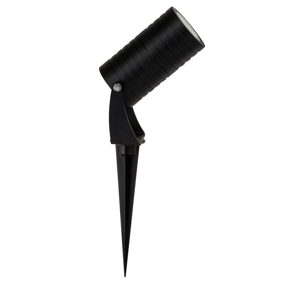 Black Aluminium 24v DC 7w LED Garden Spotlight TRI-COLOUR 3000k, 4000k, 5500k - HCP-242070