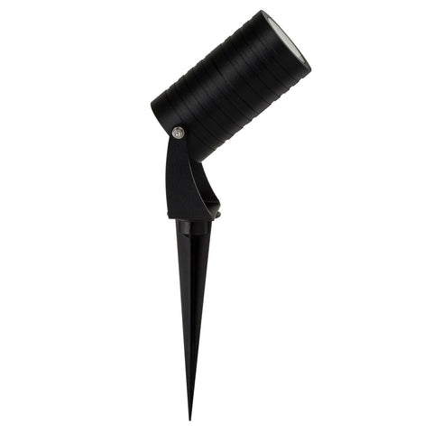 Black Aluminium 24v DC 7w LED Garden Spotlight TRI-COLOUR 3000k, 4000k, 5500k - HCP-242070