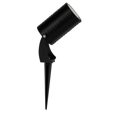 Black Aluminium 24v DC 12w LED Garden Spotlight TRI-COLOUR 3000k, 4000k, 5500k - HCP-242120