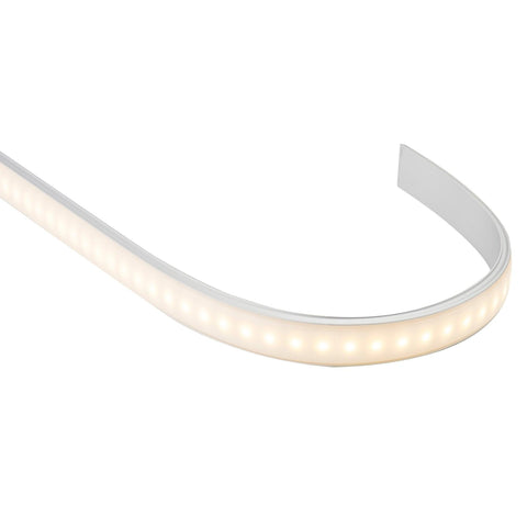Silver 18x6mm Aluminium profile with diffuser kit per metre, (kit includes custom cut length + 2x Mounting clips per metre + 2x End Caps per Length) - HCP-4111806