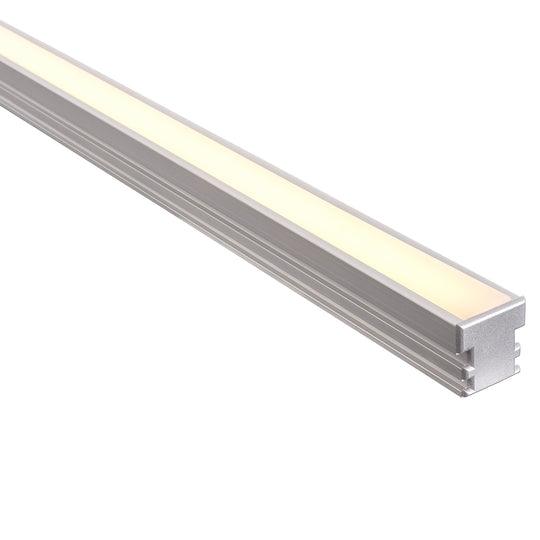 Silver 26x26mm Aluminium profile with diffuser kit per metre, (kit includes custom cut length & 2x End Caps per Length) - HCP-4112626 - ARCK Electrical Wholesale Supplies