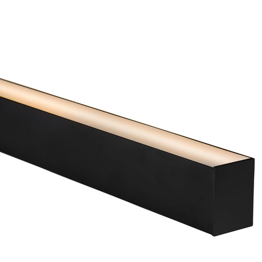 Black 60x80mm Aluminium profile with diffuser kit per metre - HCP-4426080 - ARCK Electrical Wholesale Supplies