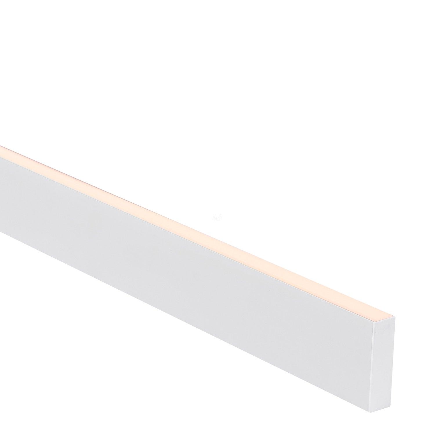 White 20x70mm Aluminium profile with diffuser kit per metre, (kit includes custom cut length + 2x End Caps Per Length) - HCP-4432070 - ARCK Electrical Wholesale Supplies