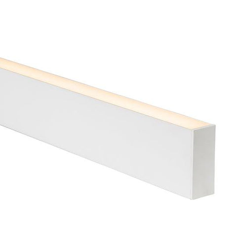 White 38x90mm Aluminium profile with diffuser kit per metre - HCP-4433890 - ARCK Electrical Wholesale Supplies
