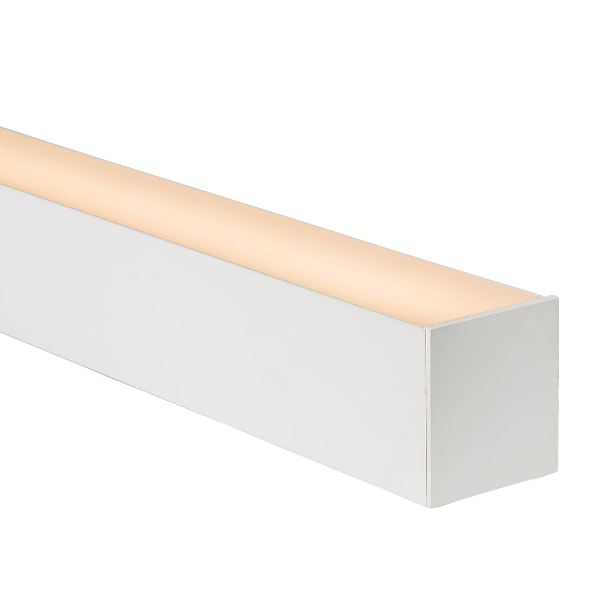 White 80x90mm Aluminium profile with diffuser kit per metre - HCP-4438090 - ARCK Electrical Wholesale Supplies