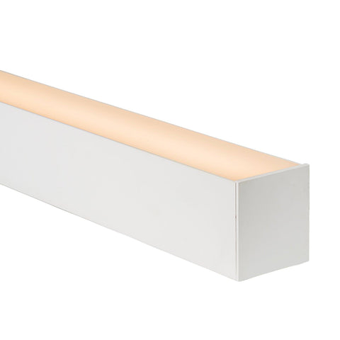 White 80x90mm Aluminium profile with diffuser kit per metre - HCP-4438090 - ARCK Electrical Wholesale Supplies