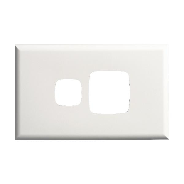 HPM GPO Cover Plate Flush/Clip-On Mount 1 Gang Horizontal For HPM XL787 Outlet White Electric - XL787PLWE - ARCK Electrical Wholesale Supplies