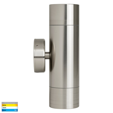 Maxi Tivah 316 Stainless Steel TRI Colour Up & Down Wall Pillar Lights - HV1008T